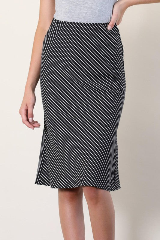 Stripe Pencil Skirt