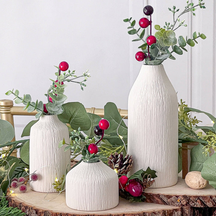 Boho White Vase