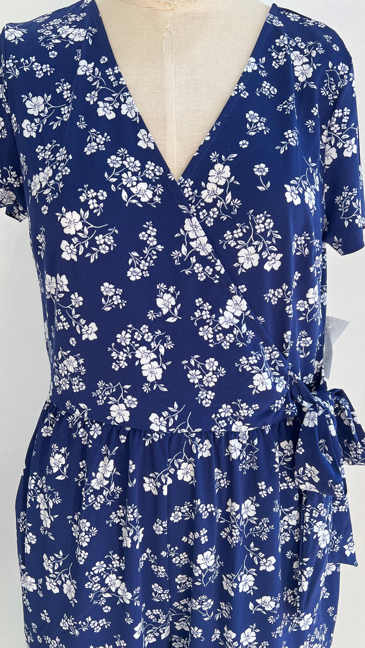 Navy Floral Jumpsuit