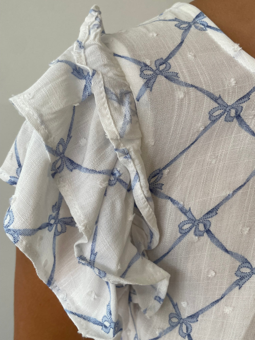 Blue Bow Blouse