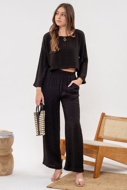 Black Flowy Pants