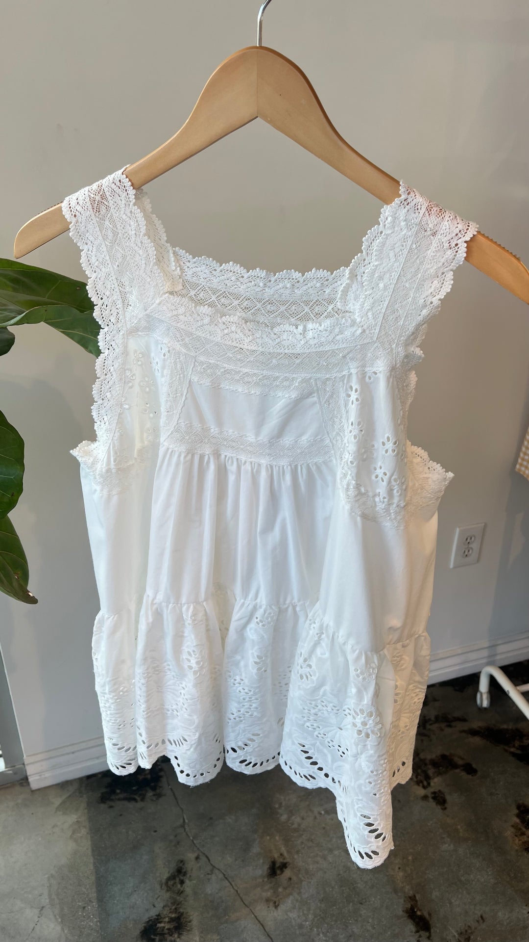 Sunlit Eyelet Lace Top