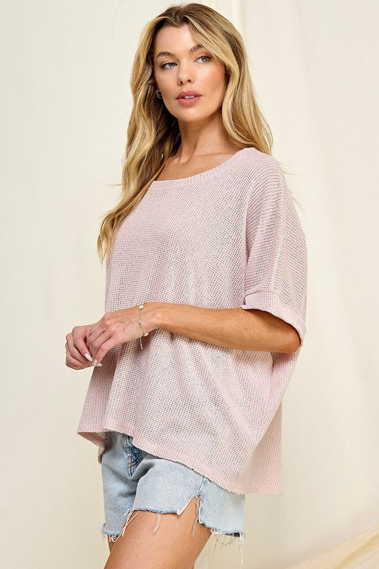 Blush Knit Top