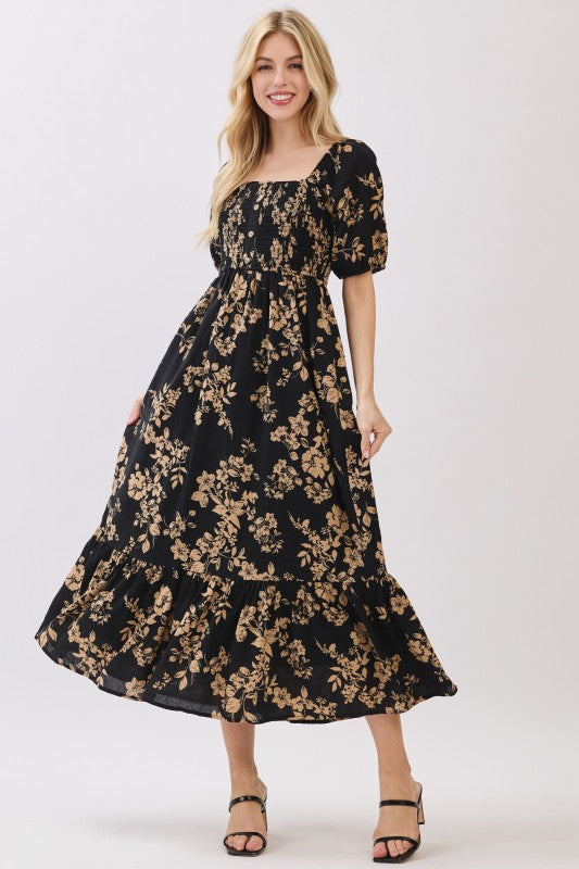 Amber Floral Midi Dress