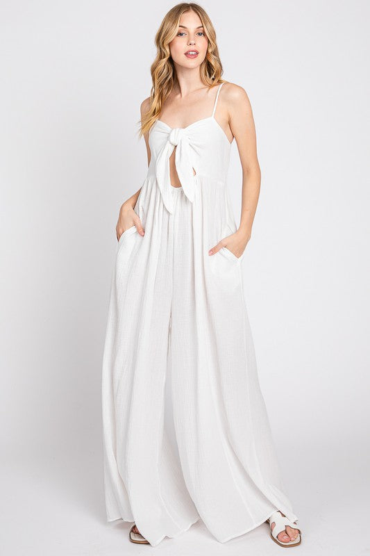 White Knot Jumpsuit