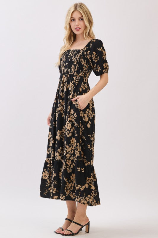 Amber Floral Midi Dress