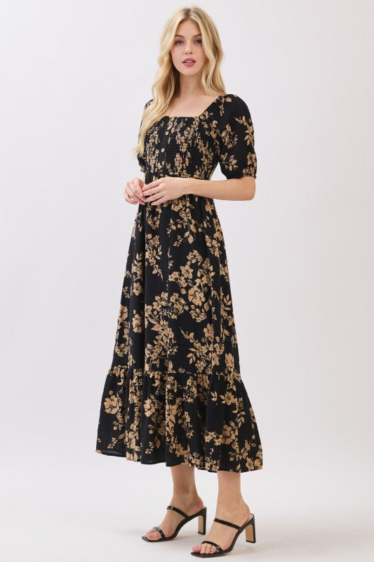 Amber Floral Midi Dress