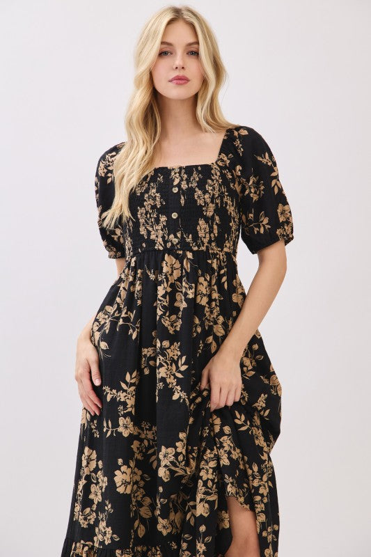 Amber Floral Midi Dress