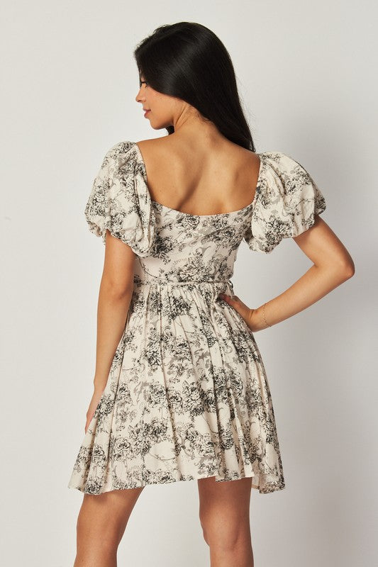 Floral Smocked Mini Dress