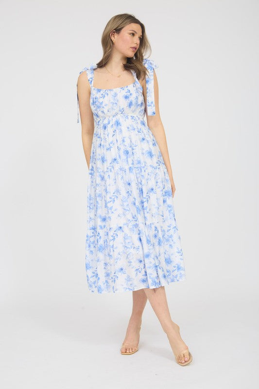 Blue Mist Floral Dress