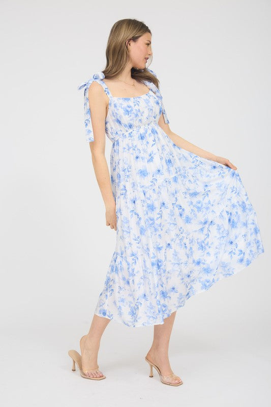 Blue Mist Floral Dress