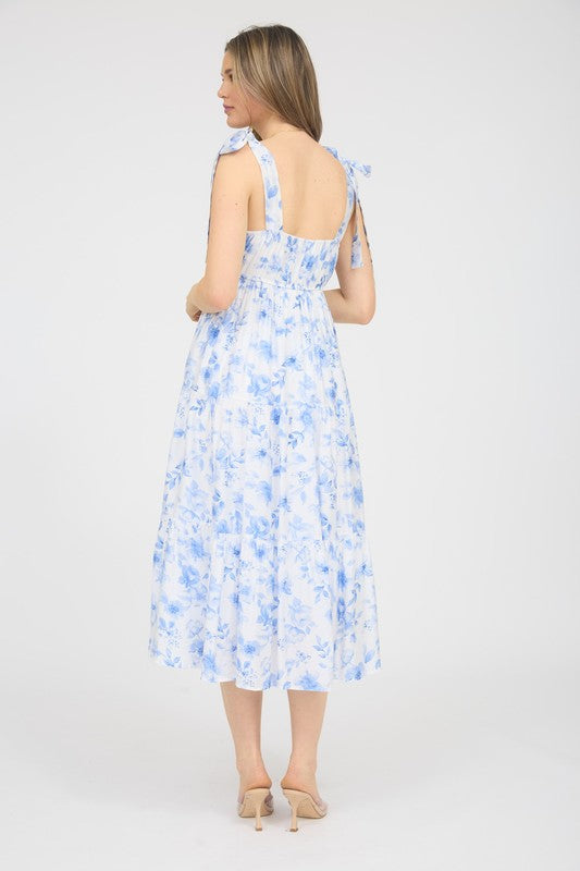 Blue Mist Floral Dress