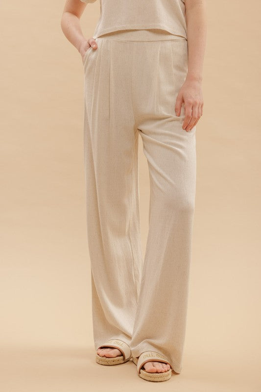 Oatmeal Linen Pants