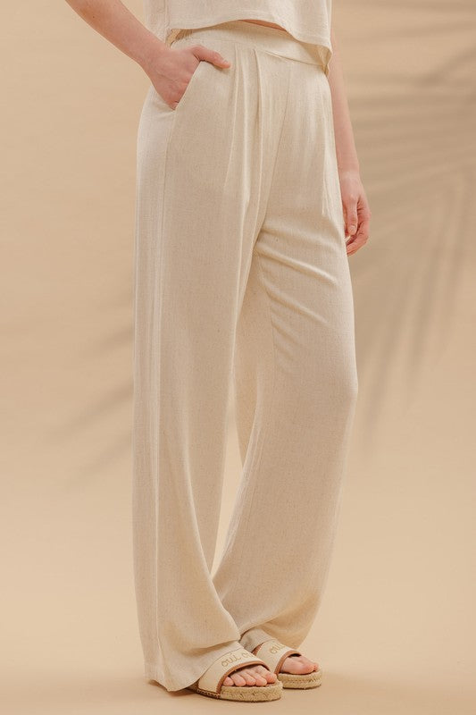 Oatmeal Linen Pants