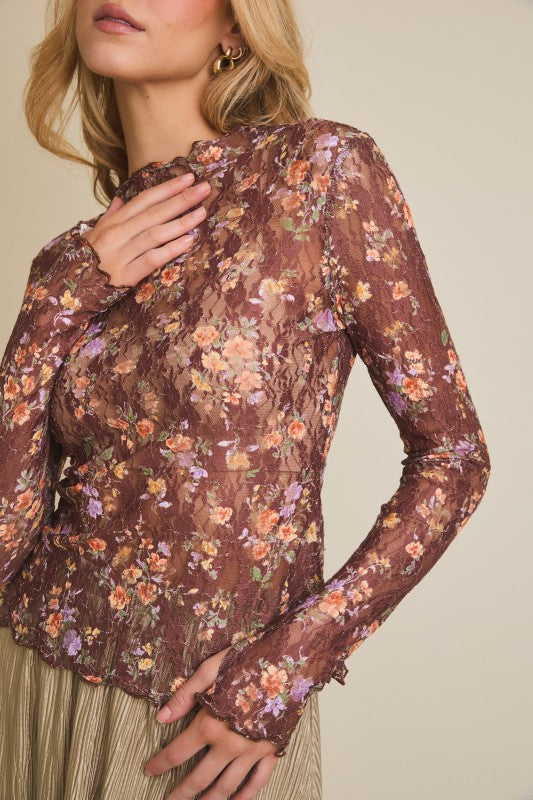 Elora’s Floral Lace Top