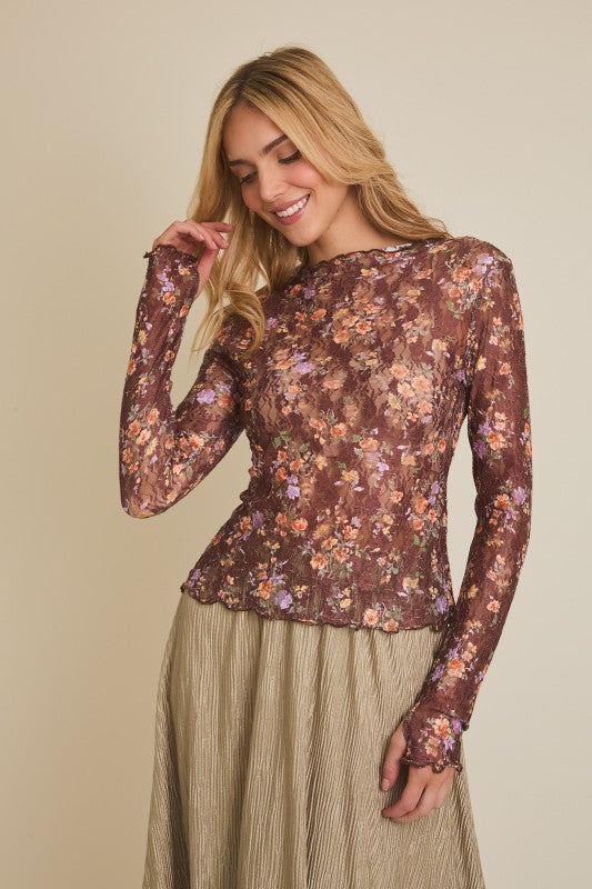 Elora’s Floral Lace Top