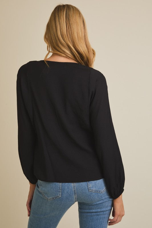 Julianna’s Black Detailed Top