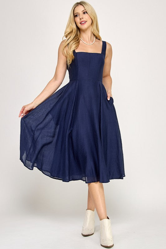 Natalie’s Navy Midi