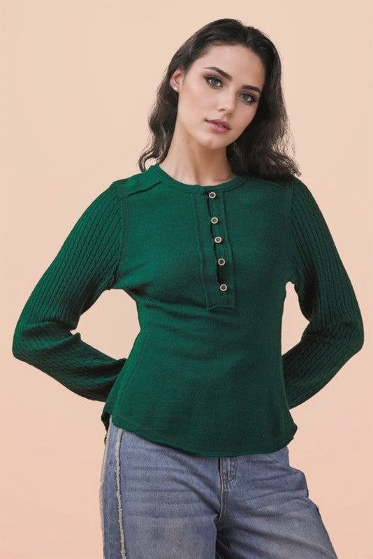Knit Henley Top