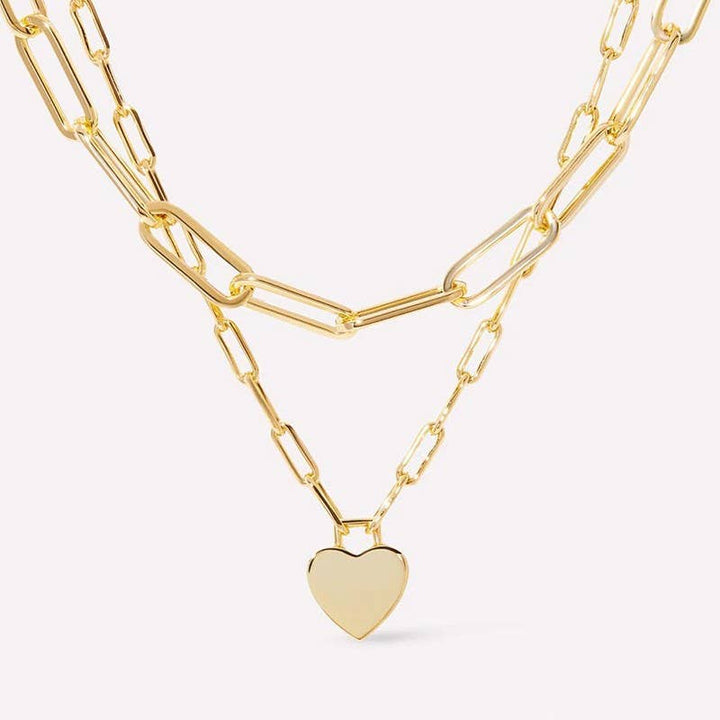 18K STAINLESS STEEL TARNISH FREE LAYERED NECKLACE | 40NK9429