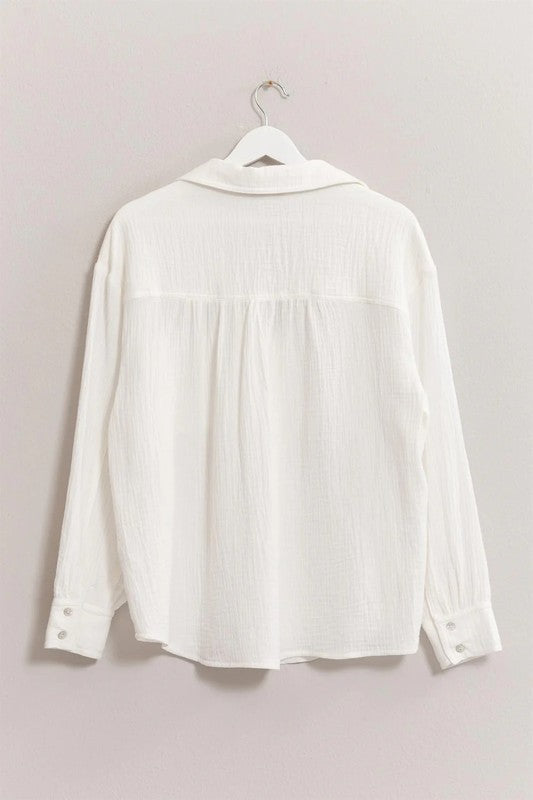 Everyday Gauze Button-Up