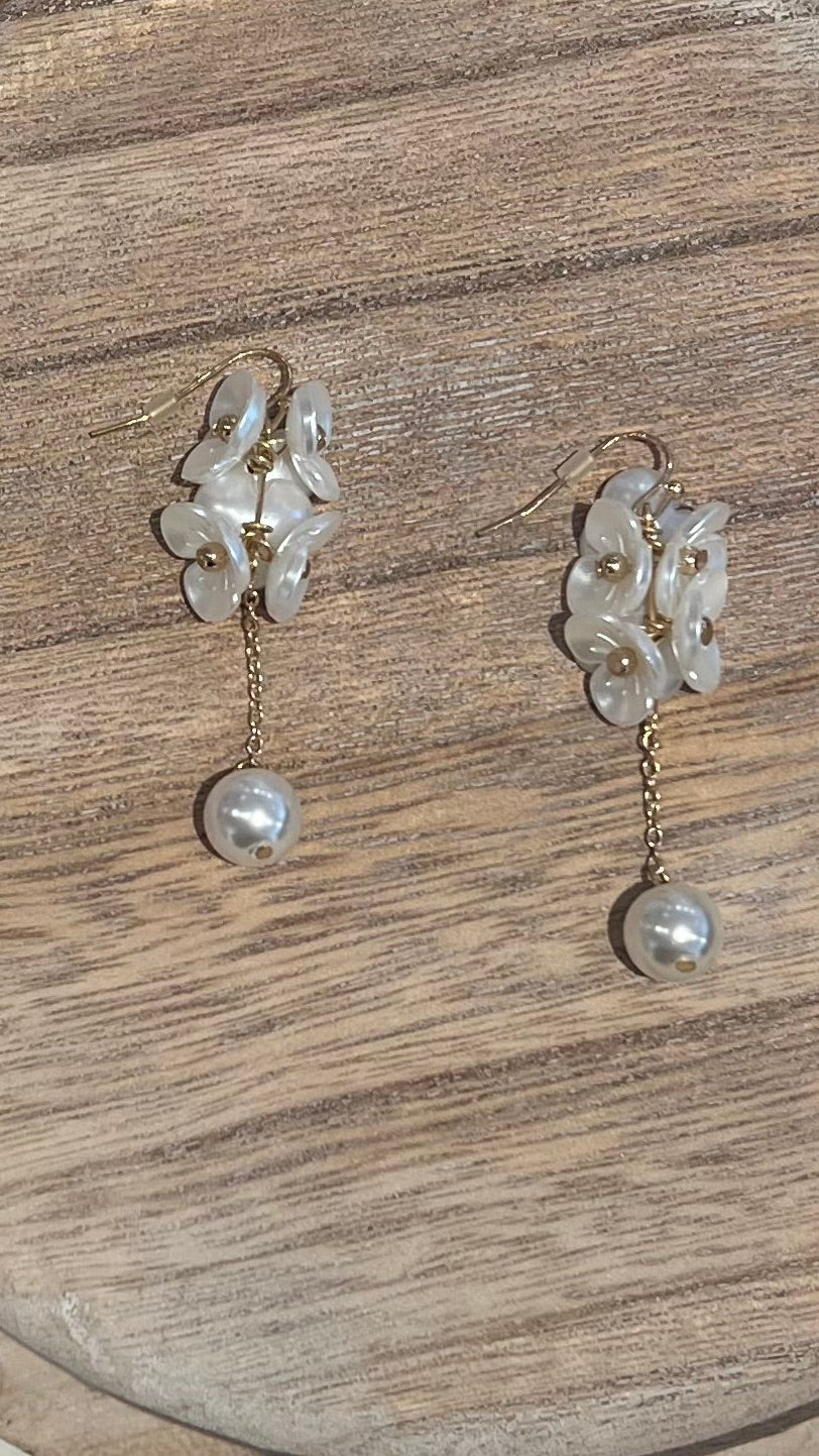 Pearl Blossom Earrings