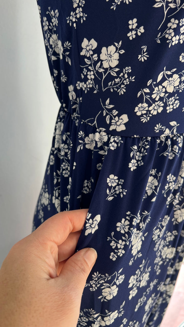 Navy Floral Jumpsuit