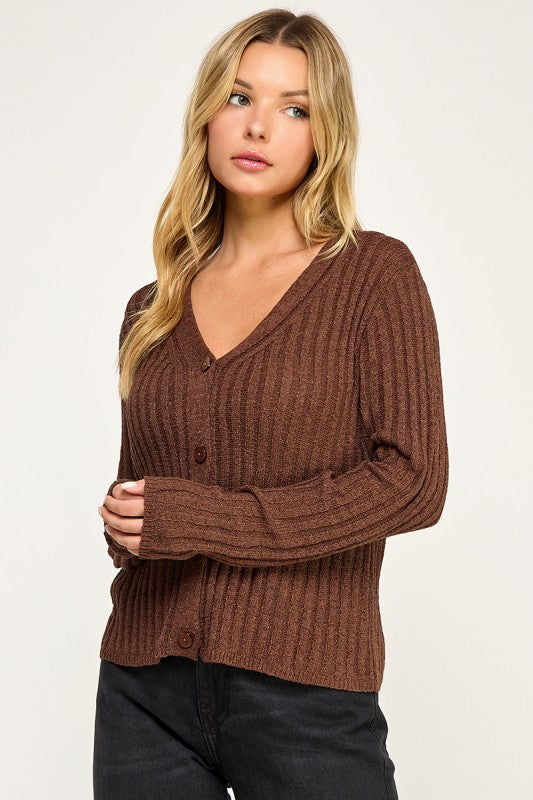 Chocolate Button Cardigan