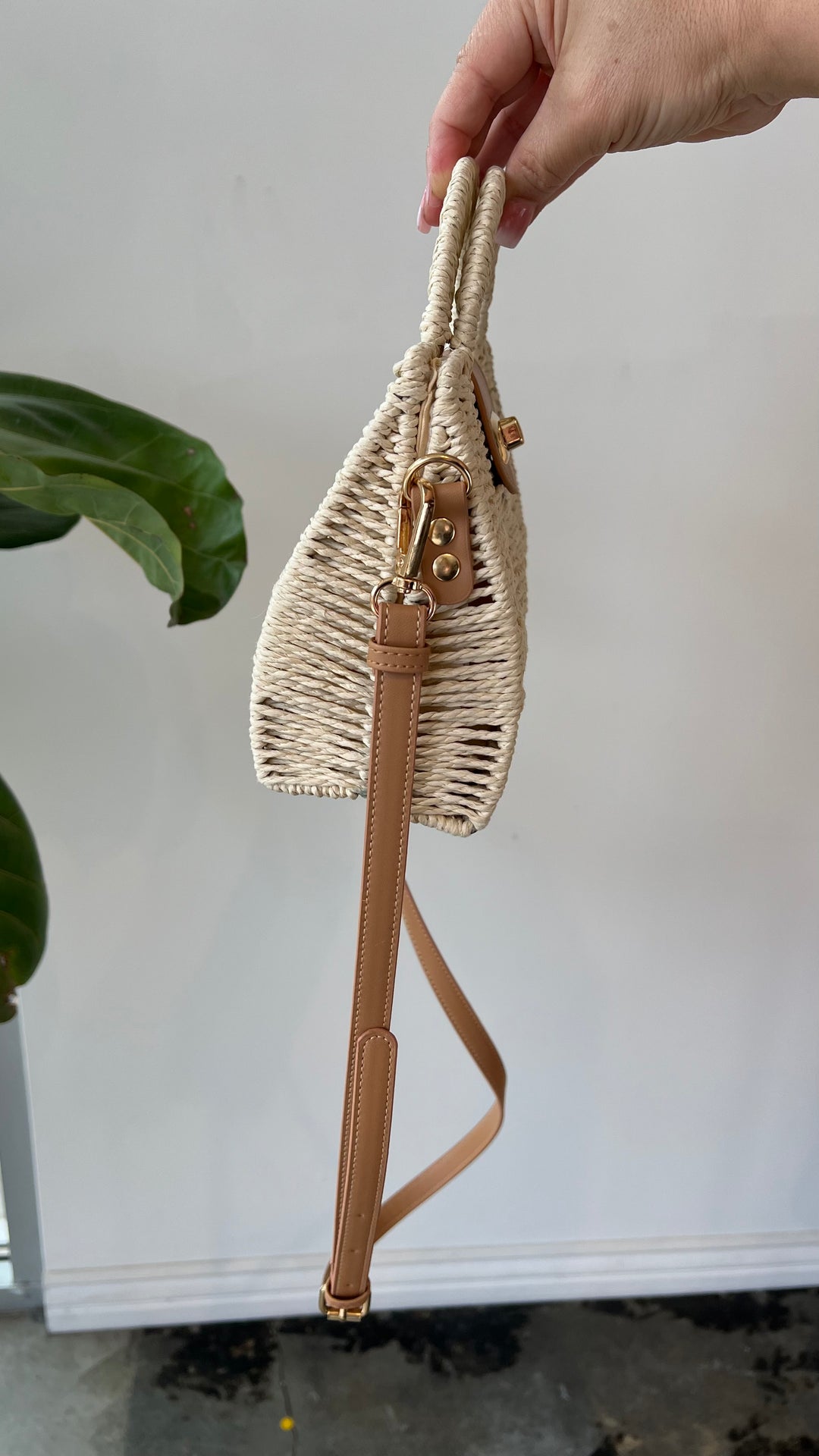 Siena Woven Crossbody Satchel