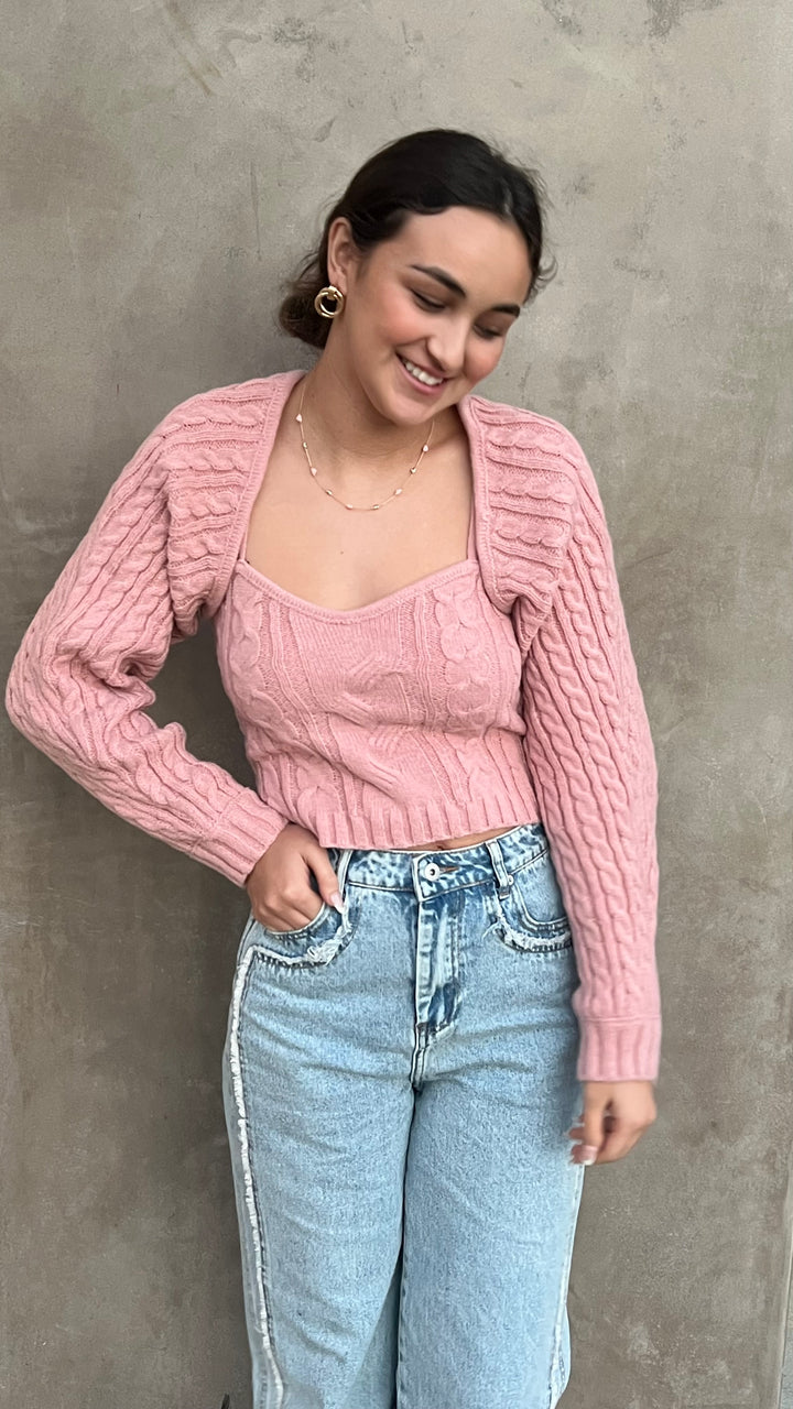 Blush Knit Top Set