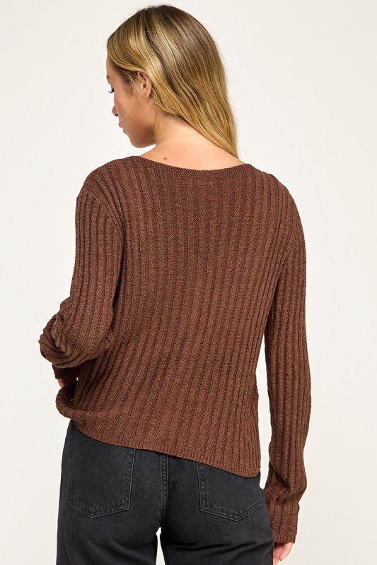 Chocolate Button Cardigan