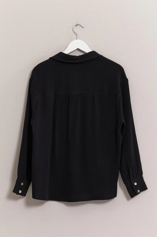 Everyday Gauze Button-Up