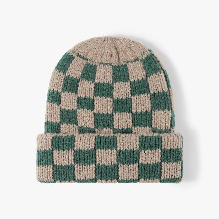 CHECKER SOFT PLUSH BEANIE HAT | 40BN917
