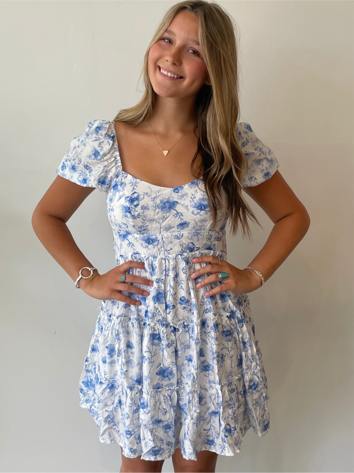 Floral Bow Back Dress
