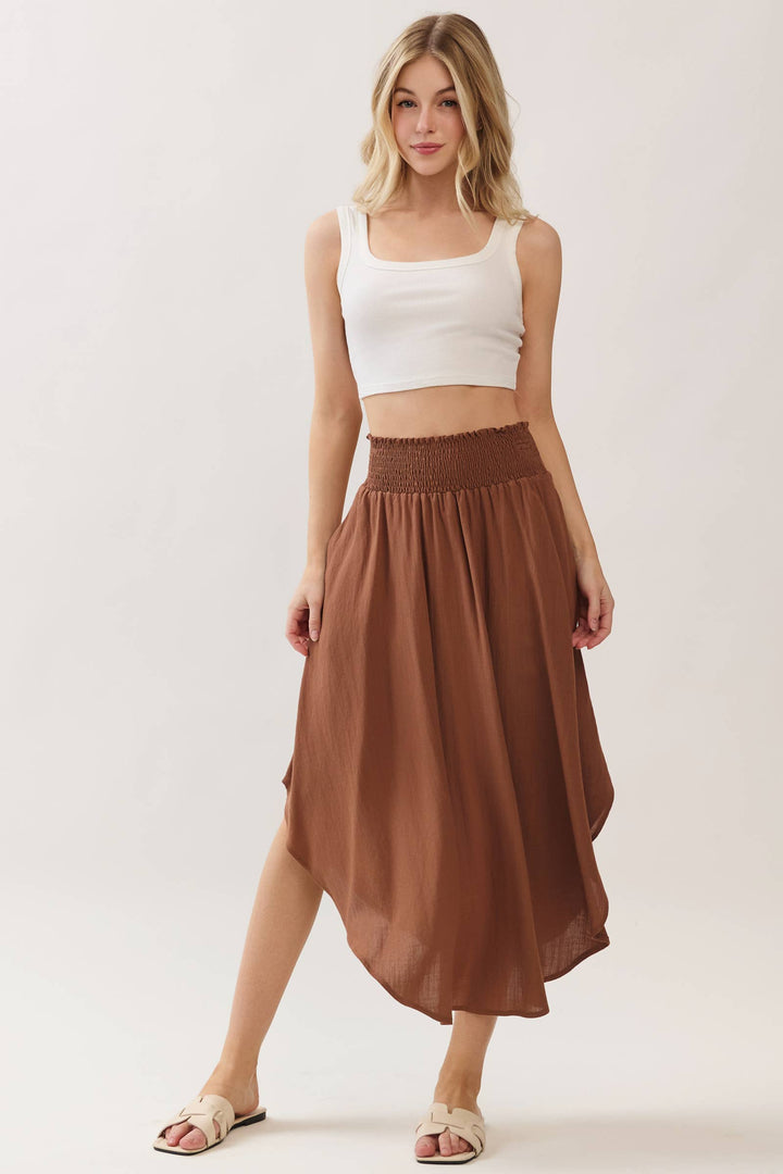 Sadie’s Camel Flowy Skirt