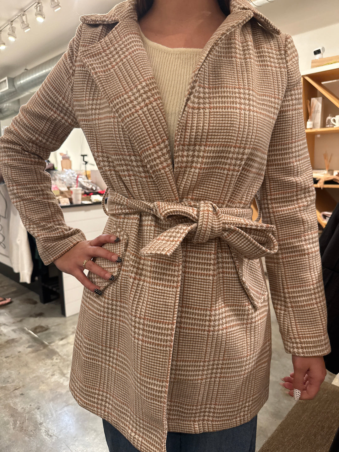 Houndstooth coat