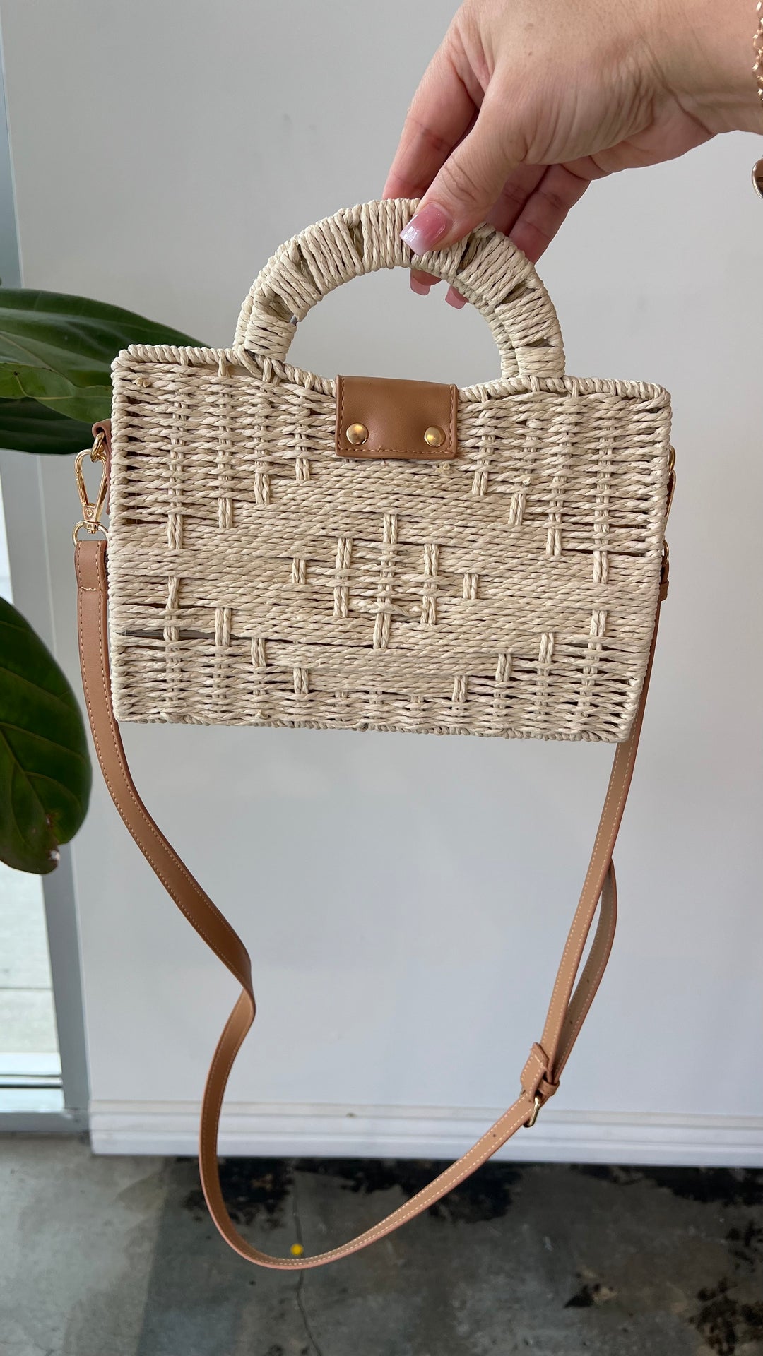 Siena Woven Crossbody Satchel