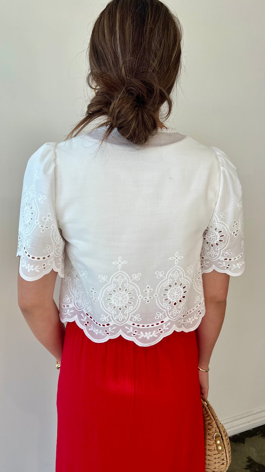 Daisy Grace Eyelet Tie Top
