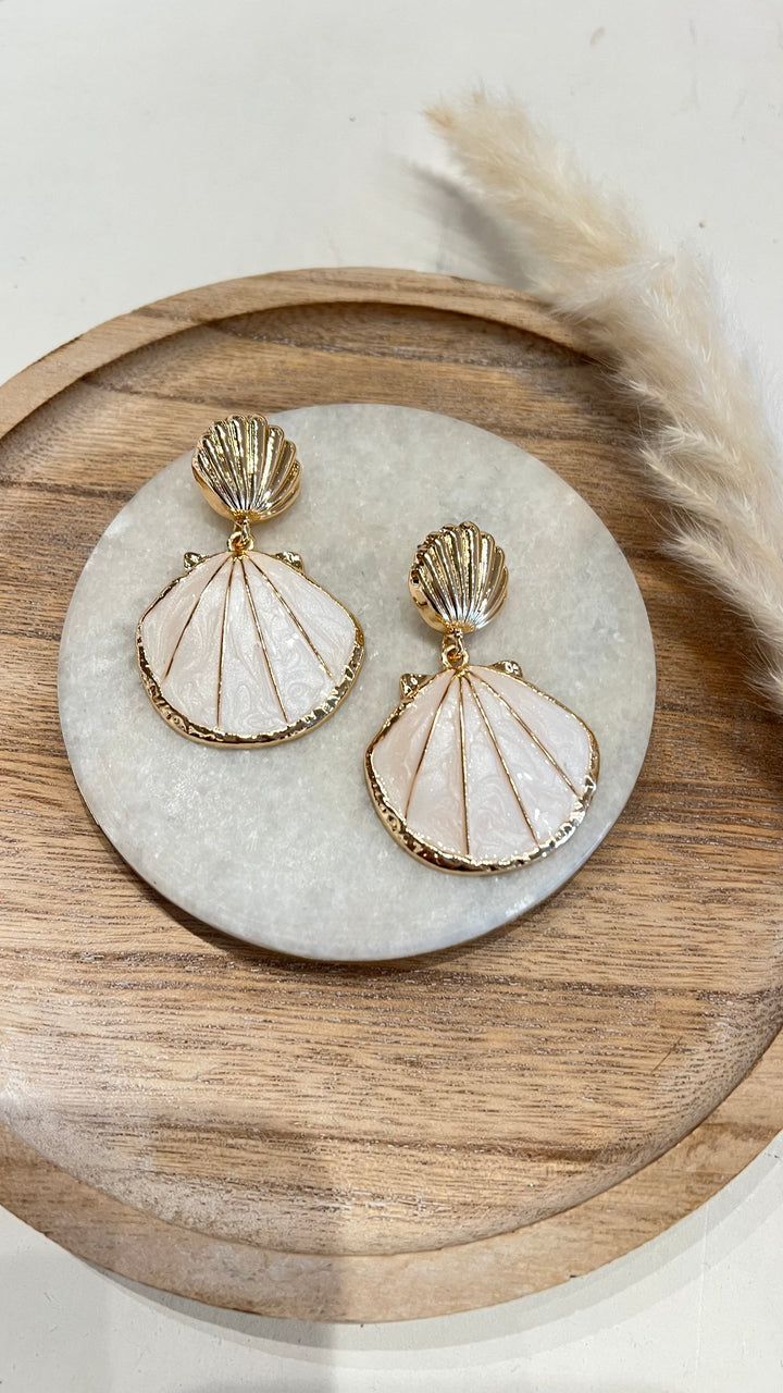 Pearl Shell Statement Earrings