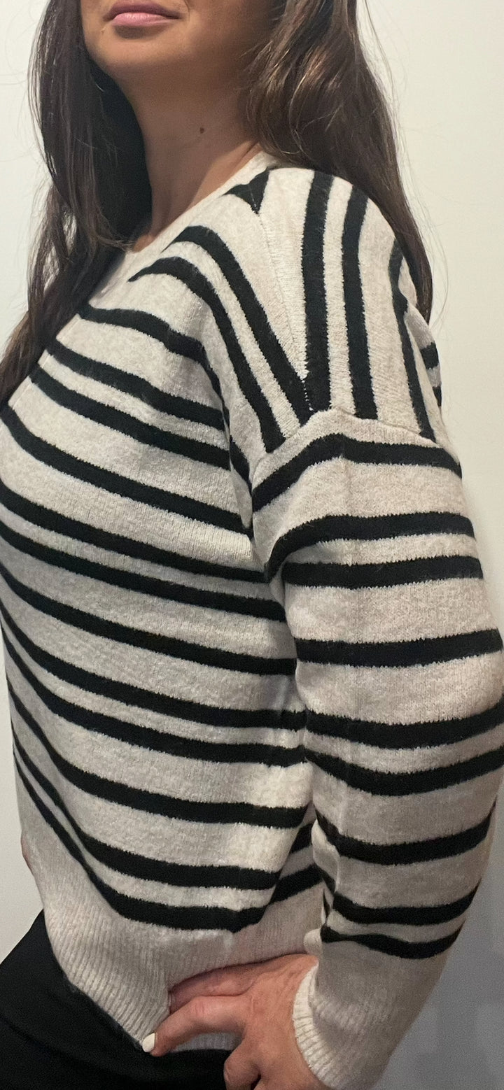 Cozy Stripe Soft Sweater