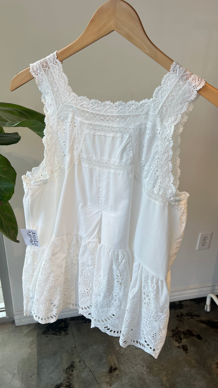 Sunlit Eyelet Lace Top