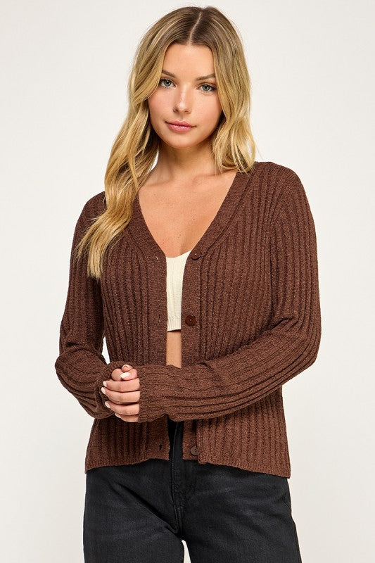 Chocolate Button Cardigan