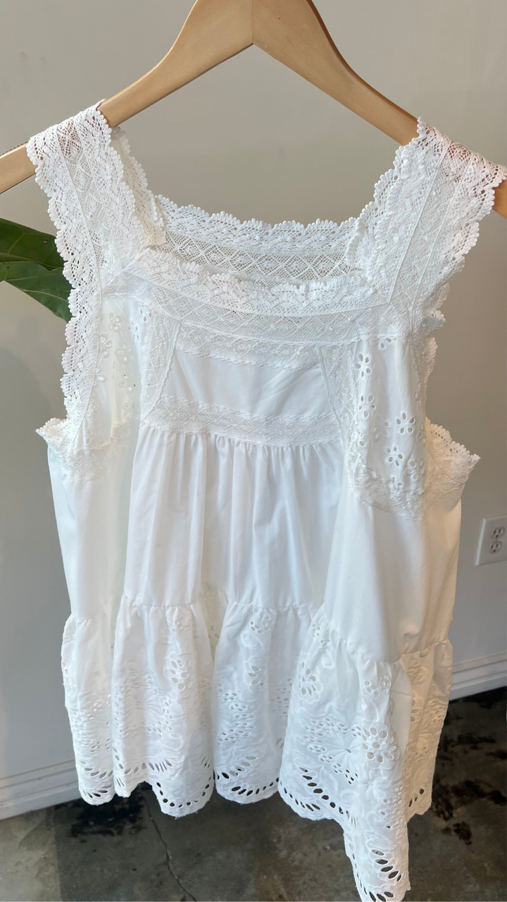 Sunlit Eyelet Lace Top
