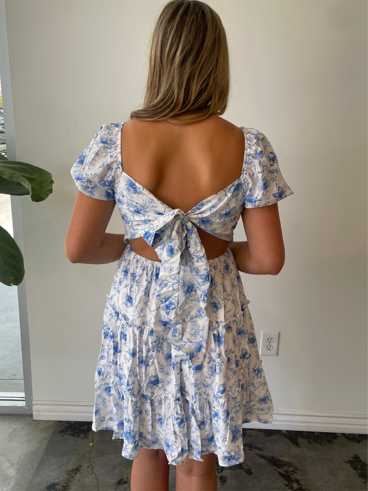 Floral Bow Back Dress