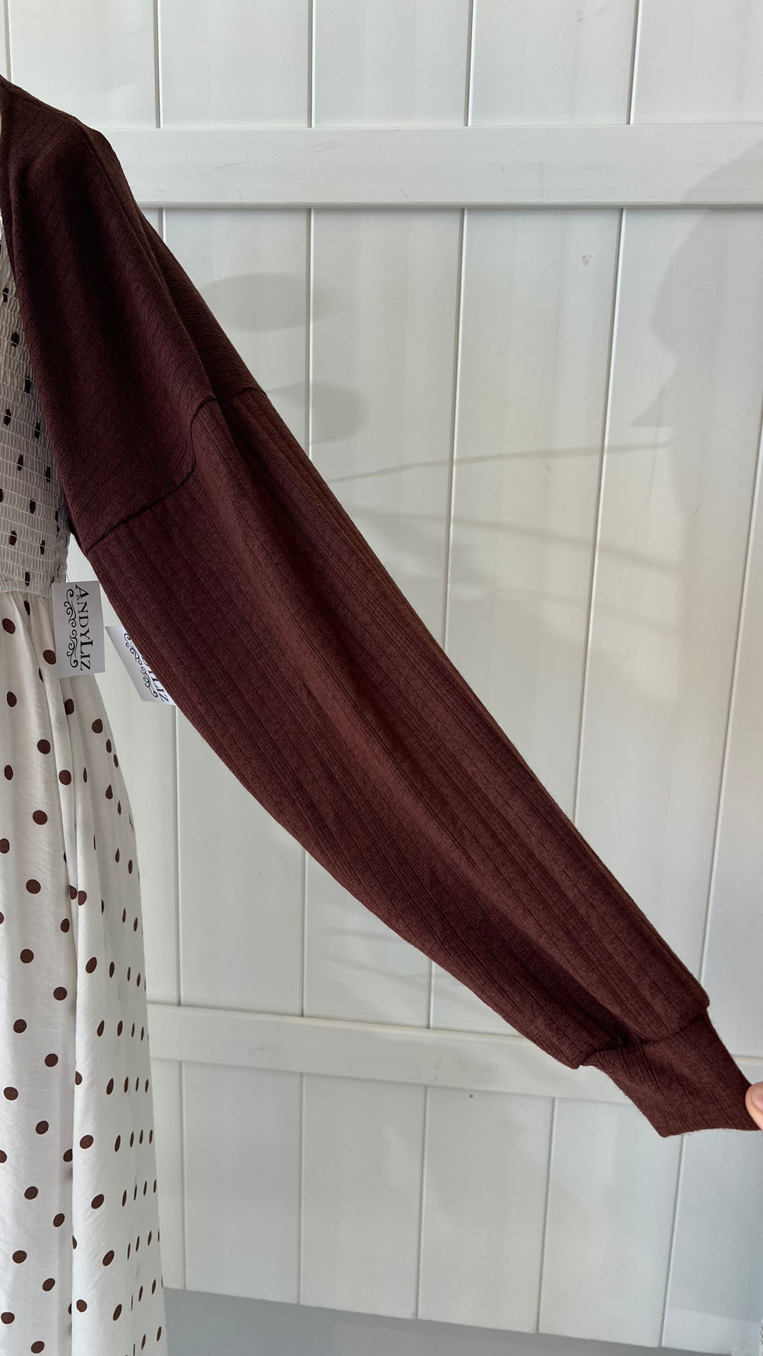 Coco Chocolate Ribbed Shrug
