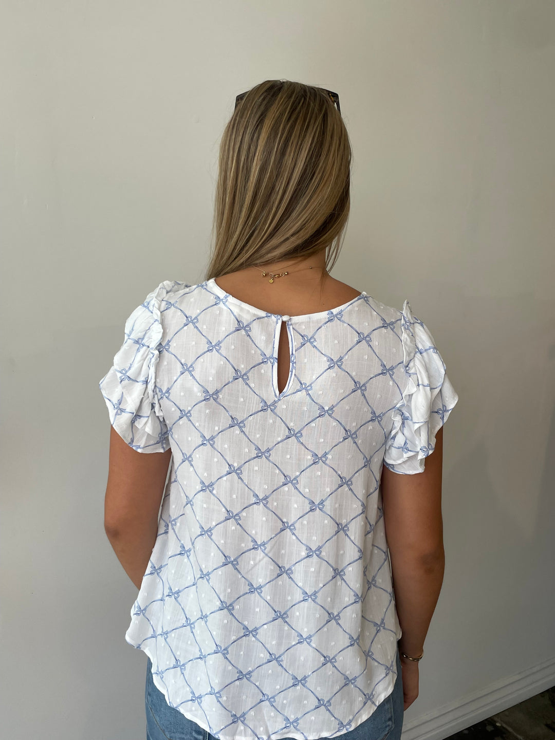 Blue Bow Blouse