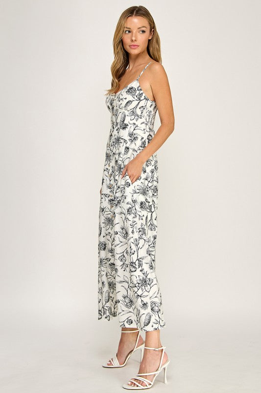 Ivory Floral Maxi Dress