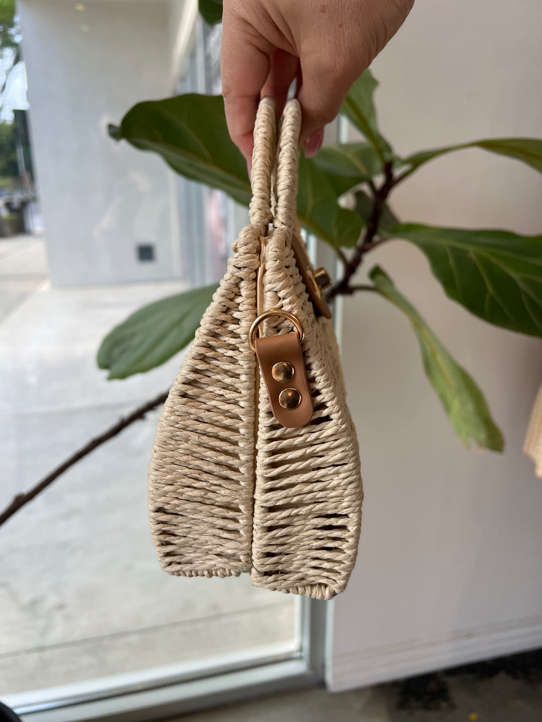 Siena Woven Crossbody Satchel