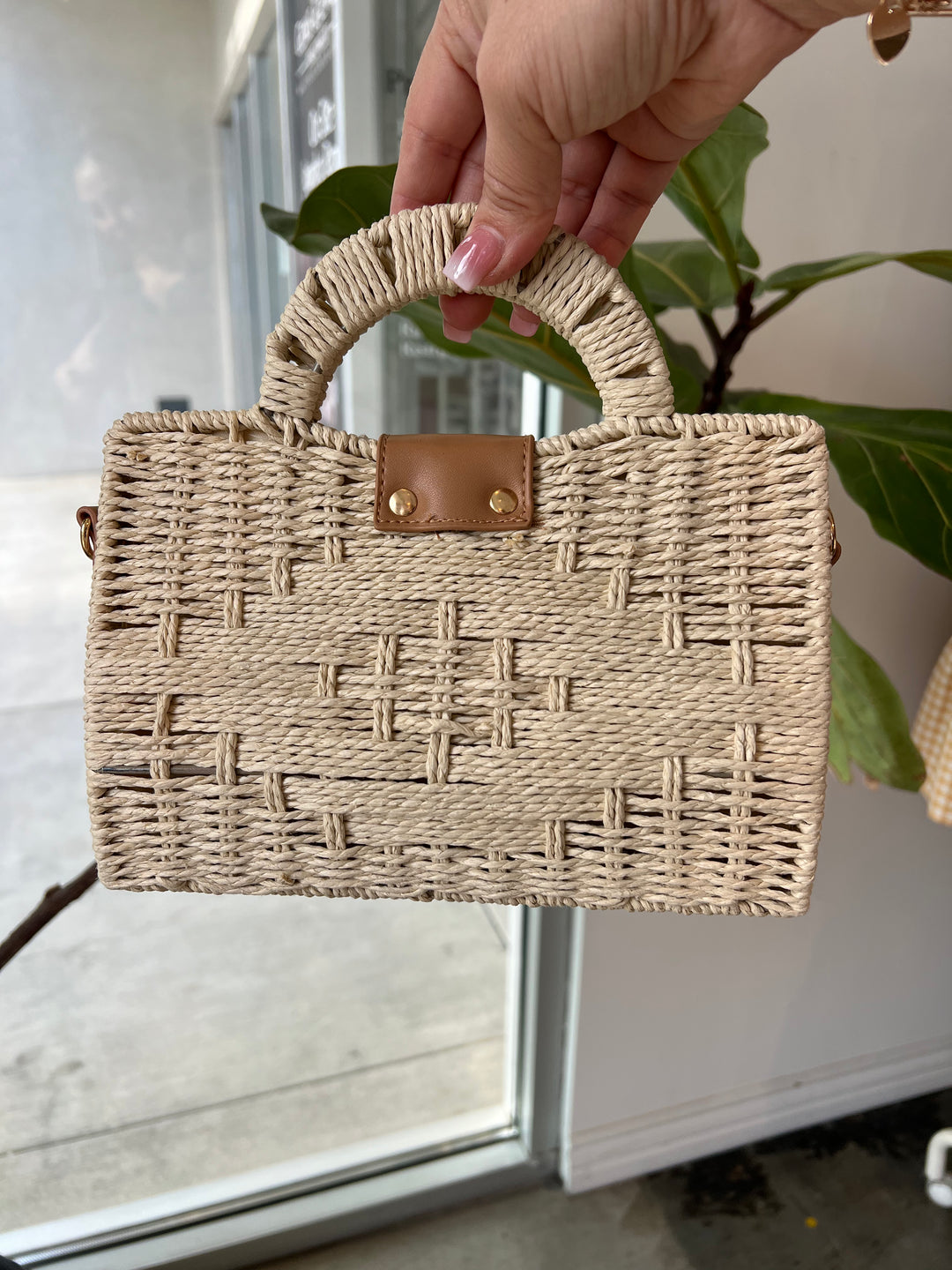Siena Woven Crossbody Satchel