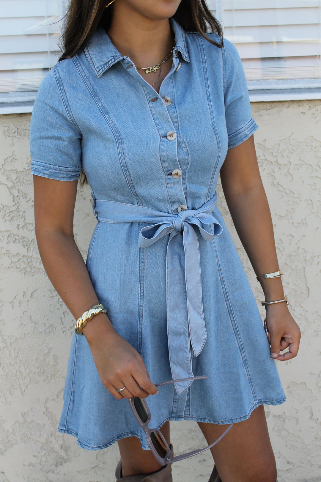 Delaney's Denim Shirt Dress